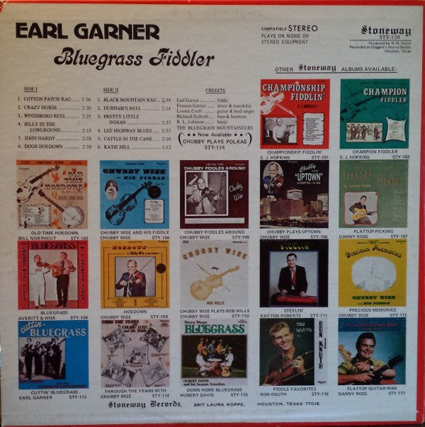Earl Garner : Bluegrass Fiddler (LP, Album)
