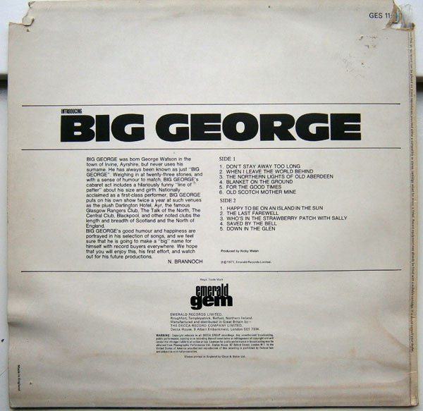 Big George (2) : Introducing Big George (LP, Album)