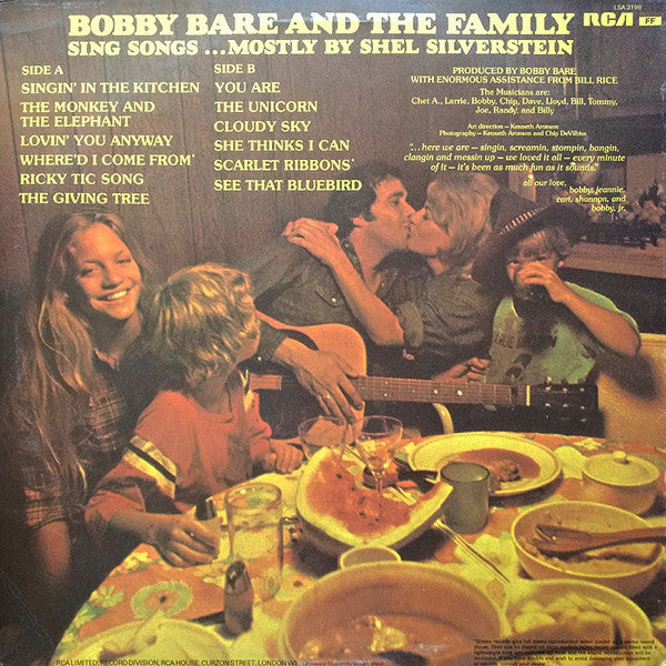 Bobby Bare And The Family : Singin' In The Kitchen (LP, Album)
