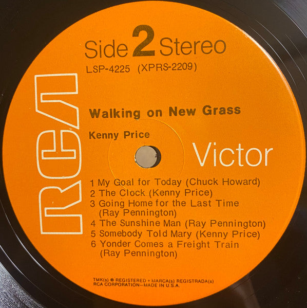 Kenny Price : Walking On New Grass (LP, Album)
