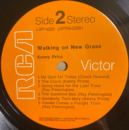 Kenny Price : Walking On New Grass (LP, Album)