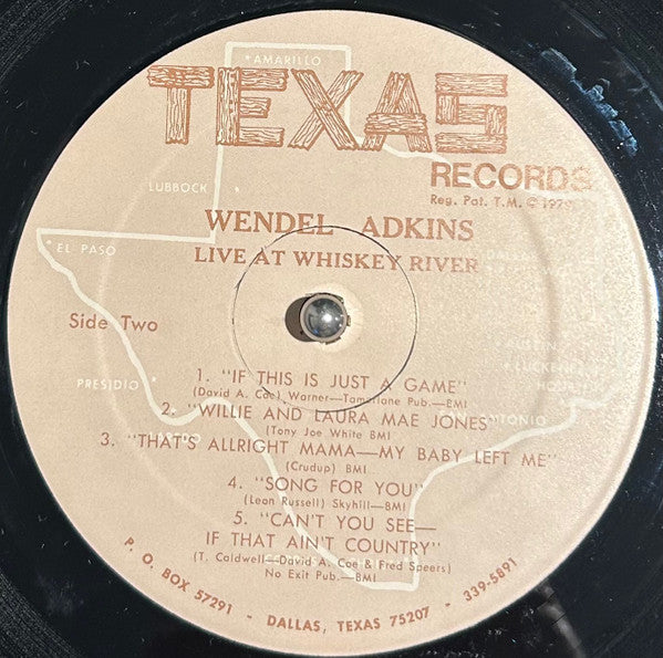 Wendel Adkins : Live At Whiskey River (LP, Album)
