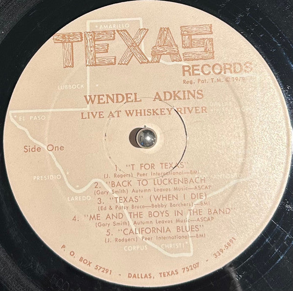 Wendel Adkins : Live At Whiskey River (LP, Album)
