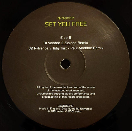 N-Trance : Set You Free (12")