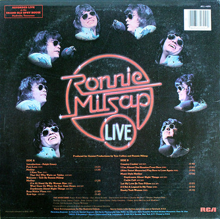 Ronnie Milsap : Live (LP, Album, RE, Ind)