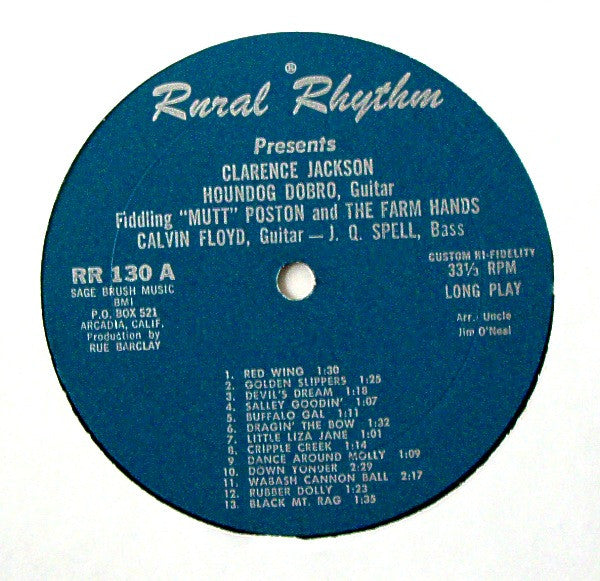 Clarence Jackson (3) : Rural Rhythm Presents Clarence Jackson (LP, Album)