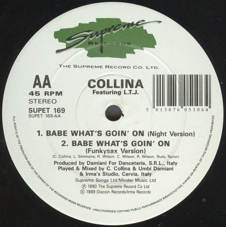 Cesare Collina Featuring LTJ X-Perience : Babe What's Goin On (12")