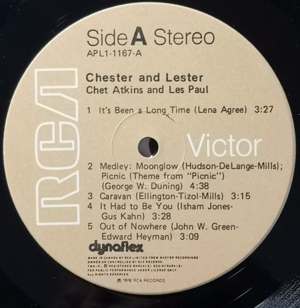 Chet Atkins & Les Paul : Chester & Lester (LP, Album)