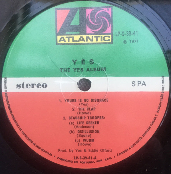 Yes : The Yes Album (LP, Album, RE, Gat)