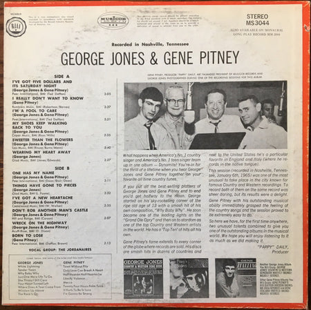 George Jones (2), Gene Pitney : George Jones & Gene Pitney (LP)