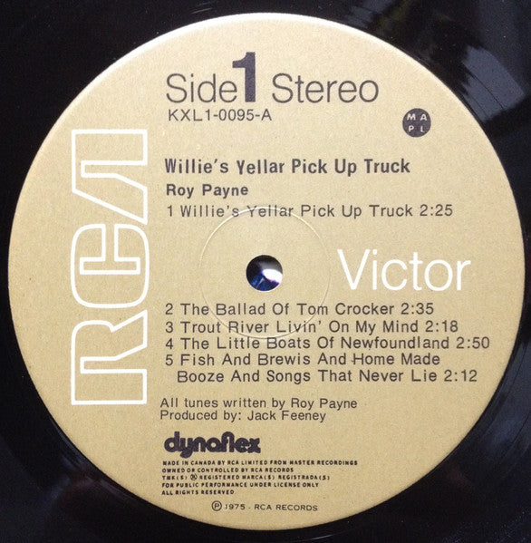 Roy Payne (2) : Willie's Yellar Pick Up Truck (LP, Album)