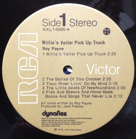Roy Payne (2) : Willie's Yellar Pick Up Truck (LP, Album)