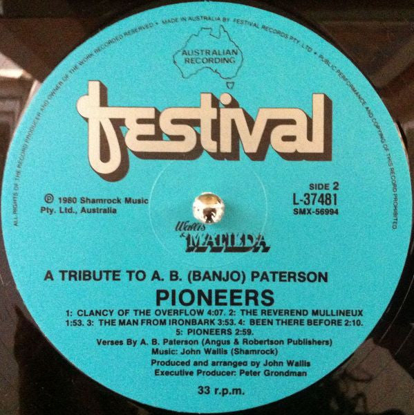 Wallis & Matilda : Pioneers - A Tribute To A. B. (Banjo) Paterson (LP, Album)