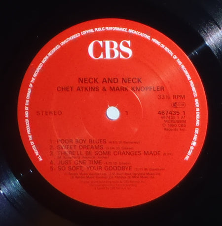 Chet Atkins And Mark Knopfler : Neck And Neck (LP, Album)