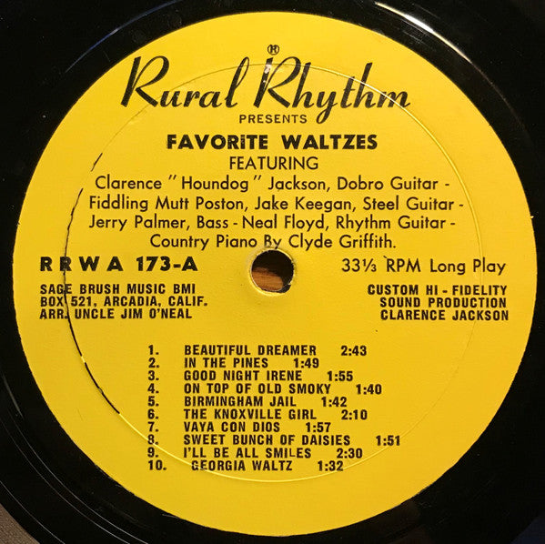 Mutt Poston, Clarence Jackson (3) : Favorite Country Waltzes (LP)