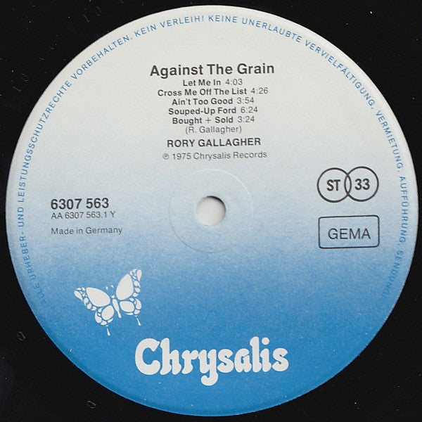Rory Gallagher : Against The Grain (LP, Album, RE, Blu)