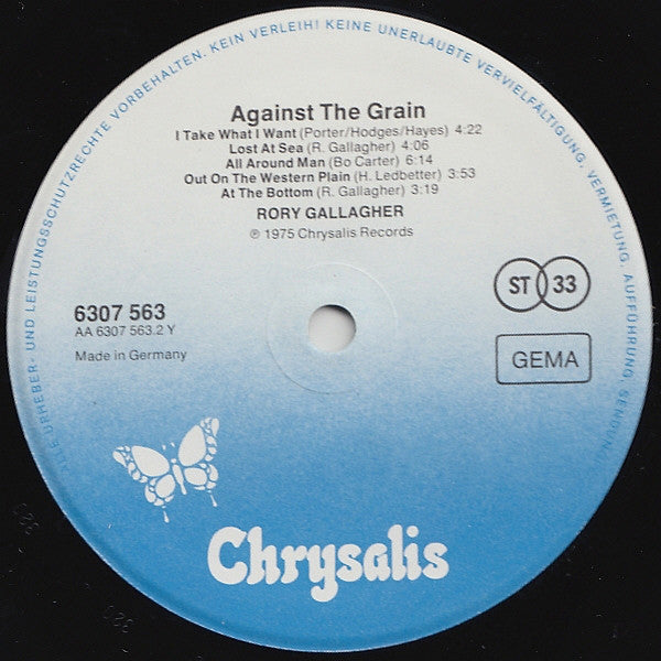 Rory Gallagher : Against The Grain (LP, Album, RE, Blu)
