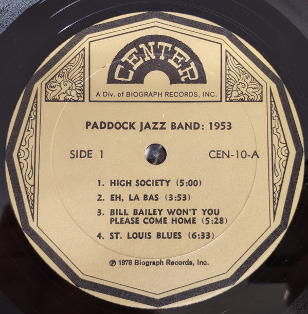 Paddock Jazz Band* Featuring Alphonse Picou : Paddock Jazz Band - 1953 (LP, RM)
