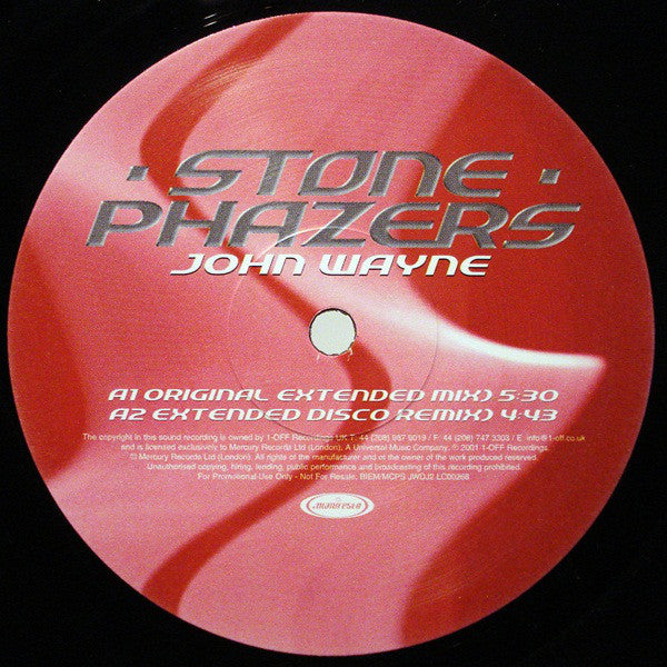 Stone Phazers : John Wayne (12", Promo)