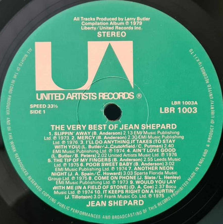 Jean Shepard : The Very Best Of Jean Shepard (LP, Comp)
