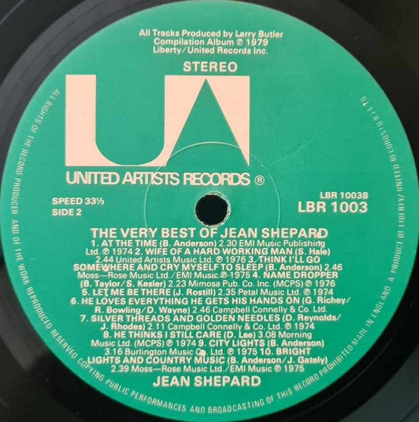 Jean Shepard : The Very Best Of Jean Shepard (LP, Comp)