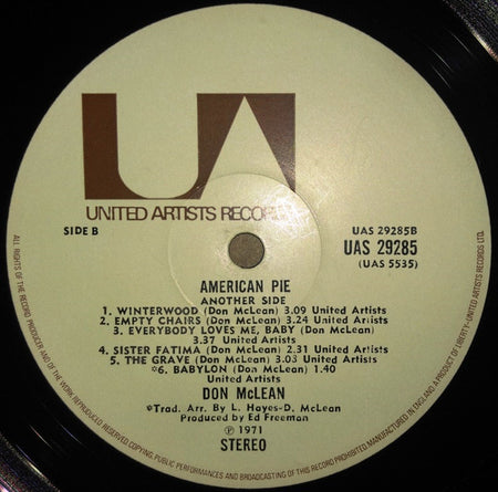 Don McLean : American Pie (LP, Album)