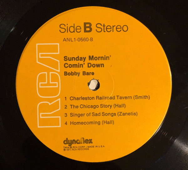 Bobby Bare : Sunday Mornin' Comin' Down (LP, Comp, Ind)