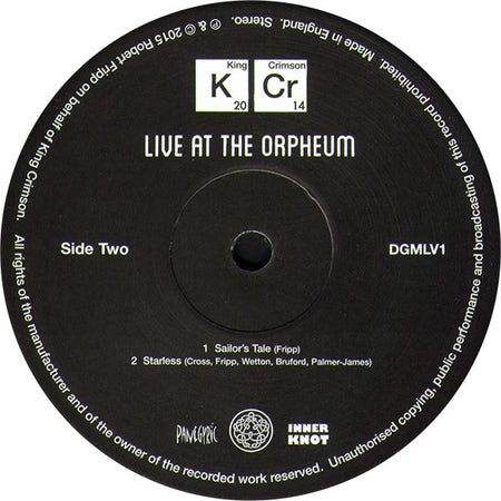 King Crimson : Live At The Orpheum (LP, Album, Ltd)