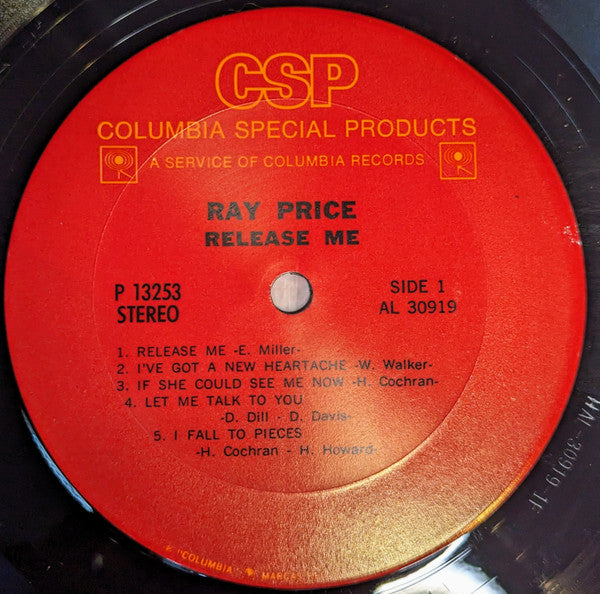 Ray Price : Release Me (LP, Album, Ter)