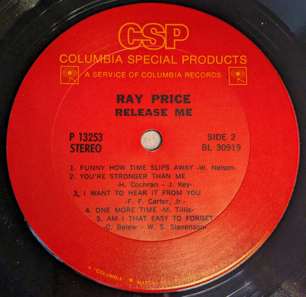 Ray Price : Release Me (LP, Album, Ter)