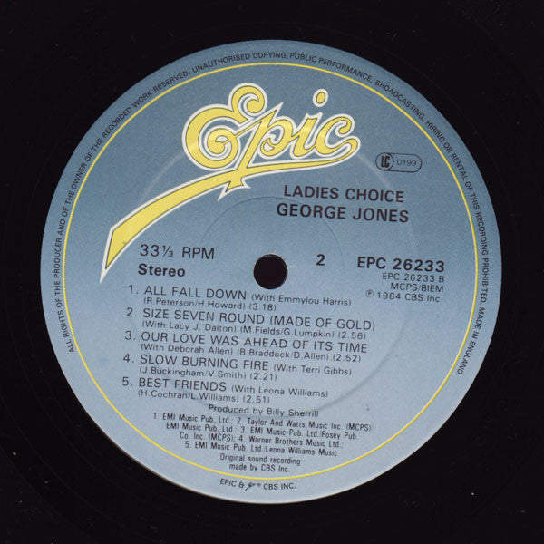 George Jones (2) : Ladies' Choice (LP, Album)