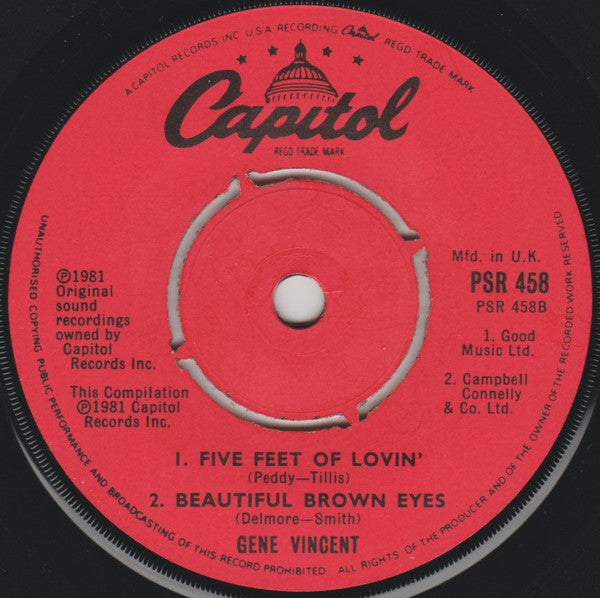 Gene Vincent : Vintage Vincent (7", EP, Comp)