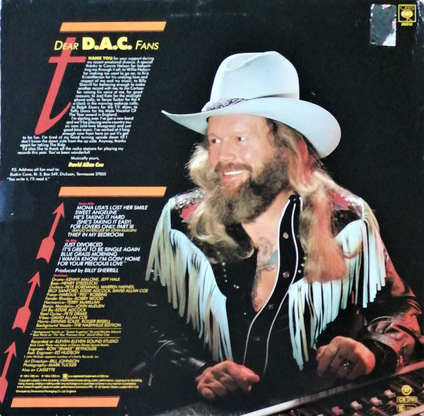 David Allan Coe : Just Divorced (LP, Album)