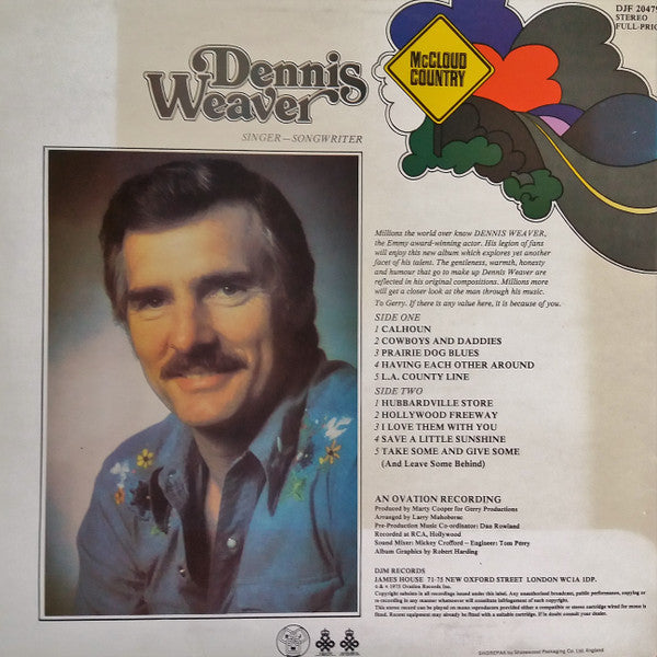 Dennis Weaver : McCloud Country (LP)