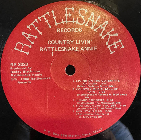 Rattlesnake Annie : Country Livin' (LP, Album)