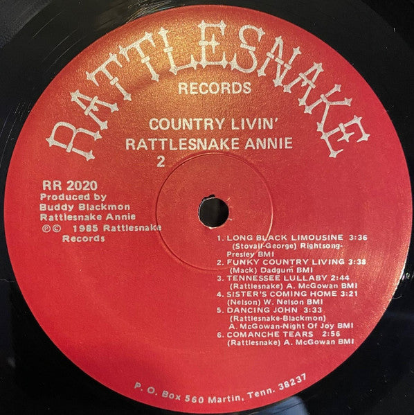 Rattlesnake Annie : Country Livin' (LP, Album)