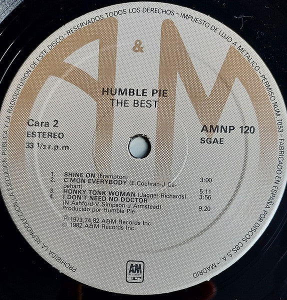 Humble Pie : The Best (LP, Comp, RE)