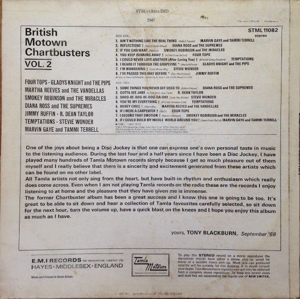 Various : British Motown Chartbusters Vol.2 (LP, Comp, RP)