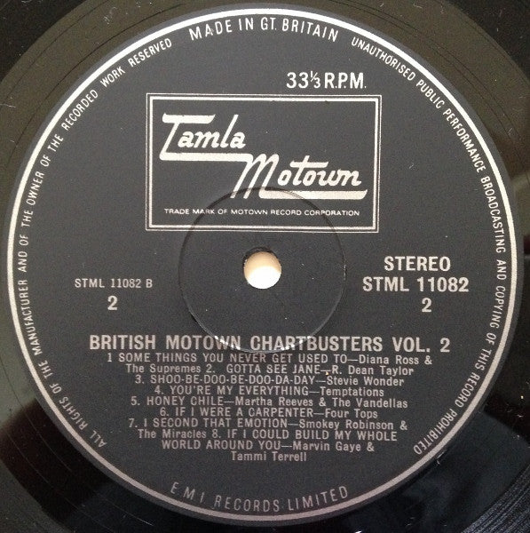 Various : British Motown Chartbusters Vol.2 (LP, Comp, RP)