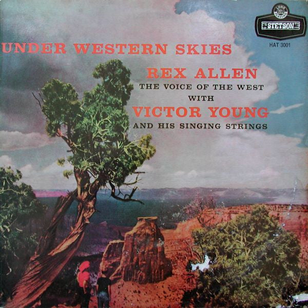 Rex Allen With Victor Young And His Singing Strings : Under Western Skies (LP, Mono, RE)