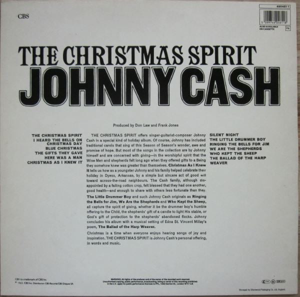 Johnny Cash : The Christmas Spirit (LP, Album, RE)