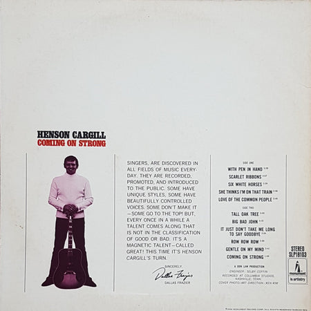 Henson Cargill : Coming On Strong (LP, Album)