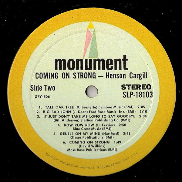 Henson Cargill : Coming On Strong (LP, Album)