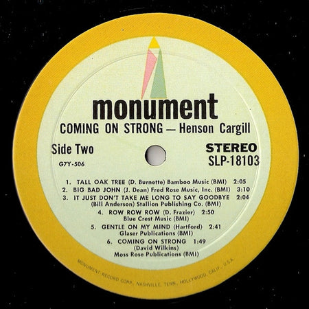 Henson Cargill : Coming On Strong (LP, Album)