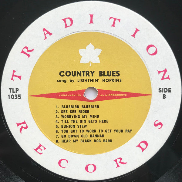 Lightnin' Hopkins : Country Blues (LP, Album, Mono)