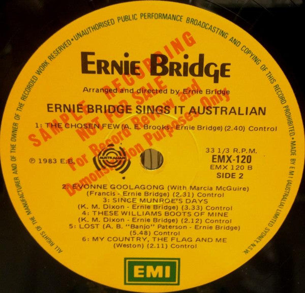 Ernie Bridge : Sings It Australian (LP, Album)