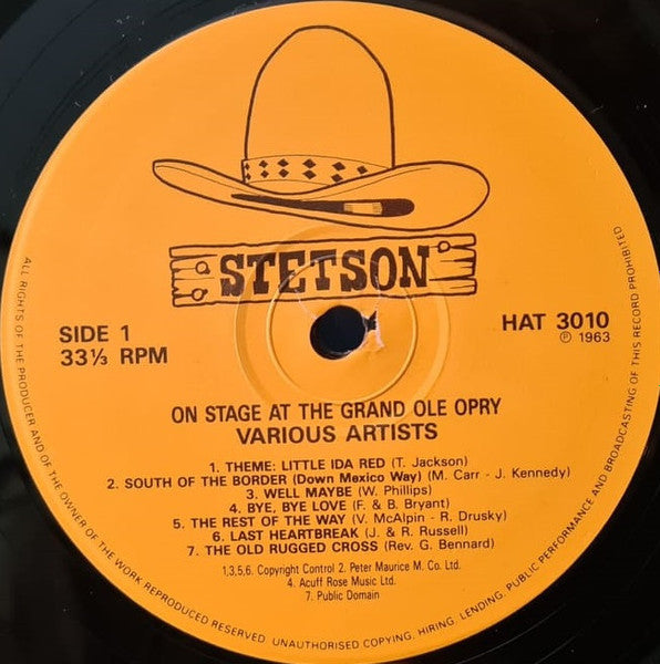 Various : On Stage At The Grand Ole Opry (LP, Album, Mono, RE)