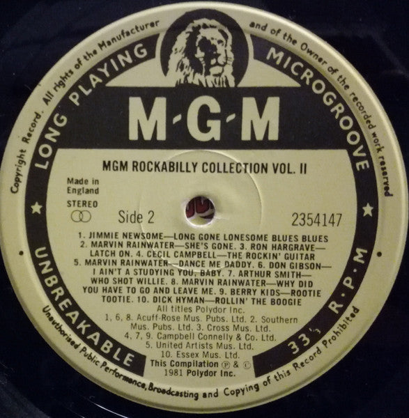 Various : MGM Rockabilly Collection Volume 2 (LP, Comp)