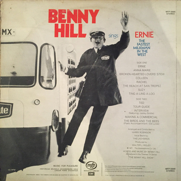 Benny Hill : Benny Hill Sings Ernie, The Fastest Milkman In The West (LP, Album, RE)