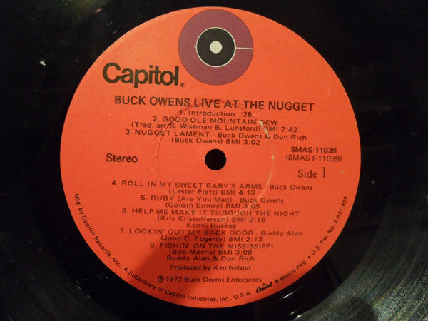 Buck Owens : Live At The Nugget (LP, Album, Win)